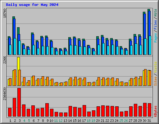 Daily usage for May 2024