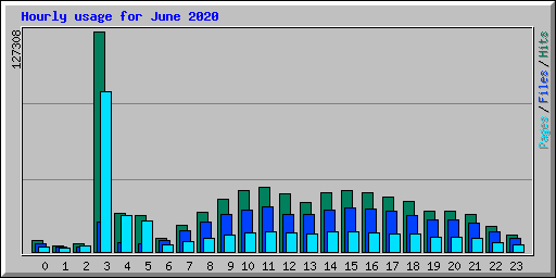 Hourly usage for June 2020